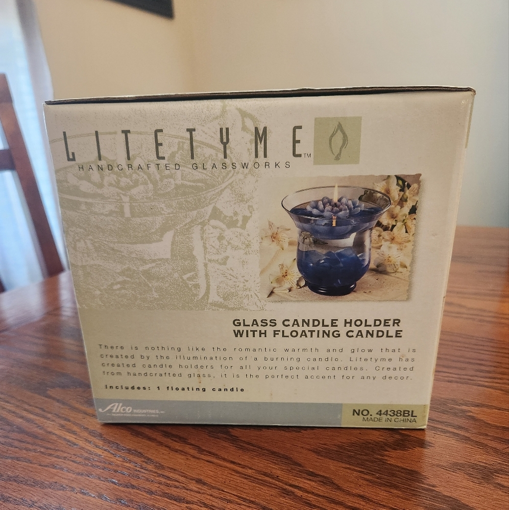 Litetyme Glass Floating Candle Holder - Picture 2 of 6